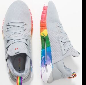 Under Armour Mens Grey & Rainbow PRIDE Sneakers